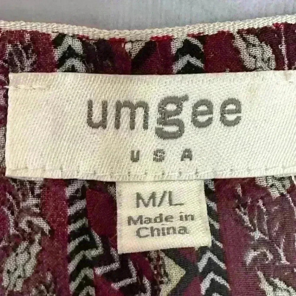 Umgee Mix Print Kimono (R10) - Picture 7 of 10